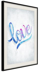 Poster  Love I  Cornice Quadri Cornice nera con pass-partout, Larghezza x Altezza Home decor 30x45