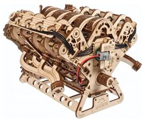 Ugears - Puzzle meccanico 3D in legno Motore V8