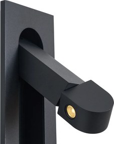 Set di 2 lampade da parete moderne nere con LED e porta USB-C - Hilton