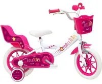 Bicicletta per Bambina 12 2 Freni Gomme in EVA Lolly Girl Bianca/Rosa