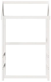 Tetto letto bambini bianco 108x70x176,5 cm legno massello pino