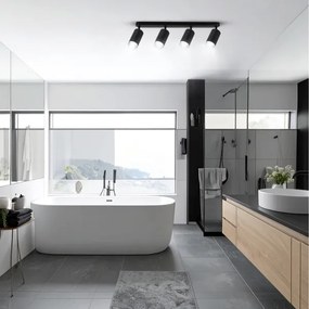 Brilagi - Luce Spot da bagno SELE 4xGU10/30W/230V IP44 nero