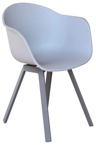 JERRI - set tavolo in alluminio cm 90/180 x 90 x 75 h con 6 poltrone Jessie