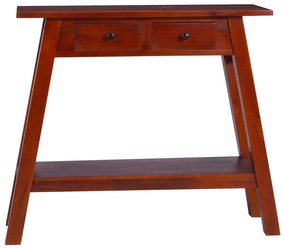 Tavolo Consolle Classico Marrone 90x30x75 Cm Massello Di Mogano /