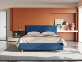 Teresa letto contenitore e sfoderabile in tessuto misto cotone impermeabile T13 blu