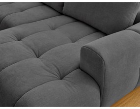 Divano angolare grigio scuro allungabile e con contenitore (penisola a sinistra/a U) Fuji – Bobochic Paris