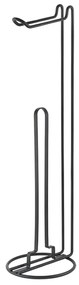 Porta carta igienica nero con supporto Origin - Metaltex
