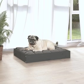 Cuccia per cani grigia 61,5x49x9 cm in legno massello di pino