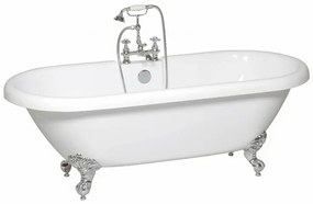 Vasca da bagno freestanding classica 177x80 Piedini cromo a zampa daquila regolabili Victoria