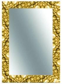 Specchio VESUVIO rettangolare in legno oro 118 x 88 cm