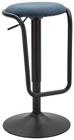 Sedia da bar color petrolio/nera in imbottito con altezza regolabile (altezza della seduta 61 cm) Destiny – Mauro Ferretti