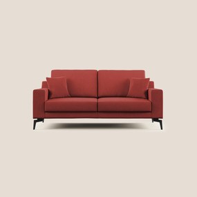 Prestige divano moderno in microfibra smacchiabile T11 rosso 166 cm