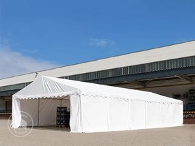 TOOLPORT 6x12 m tenda capannone, PVC 750, telaio perimetrale, bianco - (7256)