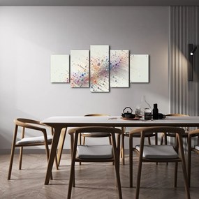 Quadri 5 pezzi – Bolle colorate nel vortice di luce e ombra
