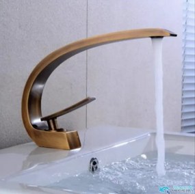 GB1424-zs: Rubinetto per lavabo EYN GB1424 con LED in più finiture, tra cui oro e nero opaco — Anticato rustico
