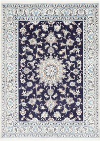 Nain Tappeto 150 x 200 Blu (Iran) Annodato A Mano