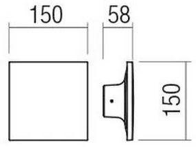 Redo 90371 - Applique da esterno AURA LED/8W/230V 3000K IP65 antracite