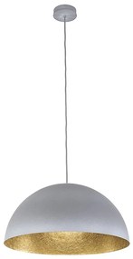 Lampadario a sospensione con filo SFERA 1xE27/60W/230V diametro 50 cm grigio/oro