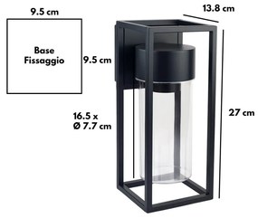 Applique Nera E27 - SERIE VIMO -
