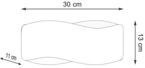 Sollux SL.1019 - Applique TILA 1xG9/40W/230V 30 cm nera