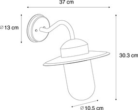 Lampada da parete moderna per esterno verde scuro IP44 - Kansas