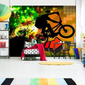 Fotomurale adesivo  Bicycle Tricks  Larghezza x Altezza Home decor 147x105