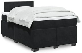 Giroletto A Molle Con Materasso Nero 120x200 Cm İn Velluto /