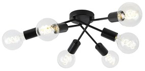 Plafoniera di design nera 6 luci - Sputnik