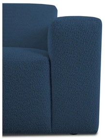 Divano bouclé blu scuro 228 cm Roxy - Scandic