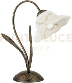 Lume byron ruggine 1 luce attacco e27 38x43cm in metallo decorato a...