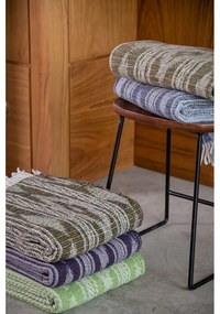 Plaid blu con contenuto di cotone , 140 x 180 cm Zanzibar - Euromant