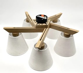 Brilagi - LED  Lampadario a plafone ANTHONY 5xE14/40W/230V quercia/bianco