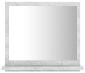 Specchio da bagno grigio cemento 40x10,5x37cm legno multistrato