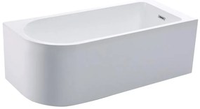 Vasca angolare 201 litri 150 x 75 x 58 cm Bianco - Angolo a destra - ANIKA