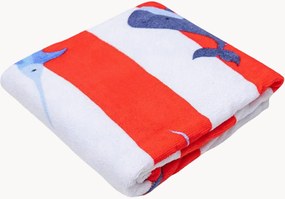 Telo mare per bambini in cotone Ocean Stripes