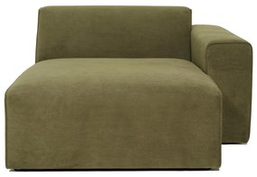 Modulo divano in velluto a coste verde (angolo destro) Sting - Scandic