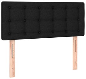 Testiera nera 100x5x78/88 cm in tessuto