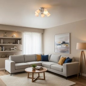 Plafoniera PAFOS 5xE27/15W/230V cromo lucido