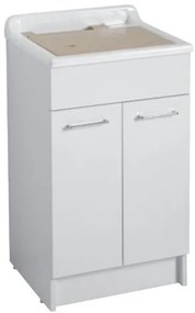 Colavene Swash mobile lavatoio 50x45 due ante con tavola lavapanni in legno massello Bianco Lucido