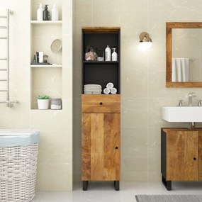 Mobile Da Bagno 38x33x160 Cm İn Legno Massello Di Mango /