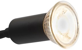 Lampada da parete intelligente nera con USB incl. Wifi A60 e GU10 - Zeno