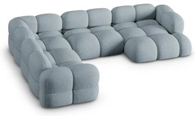 Divano angolare azzurro (con penisola a sinistra/a U) Loretto – Cosmopolitan Design