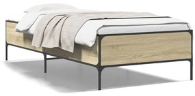Giroletto Rovere Sonoma 90x190cm İn Legno Multistrato E Metallo /