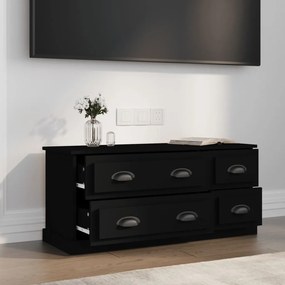 Mobile porta tv nero 100x35,5x45 cm in legno multistrato