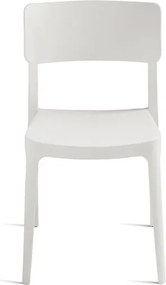 Sedia impilabile da giardino in polipropilene - FRA Bianco 2 pezzi