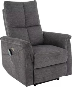 Poltrona relax elettrica Neptun M Brego in tessuto grigio scuro