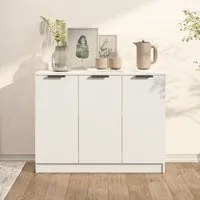 Credenza Bianca 90,5x30x70 cm in Legno Multistrato 811187