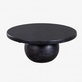 Tavolino in legno di mango Dalen Nero liscio - Sklum