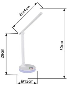 Globo 58445W - LED RGBW Lampada da tavolo dimmerabile GERALDO LED/5W/230V + LED/2W