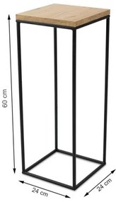 Portafiori BASICLOFT 60x24 nero/marrone